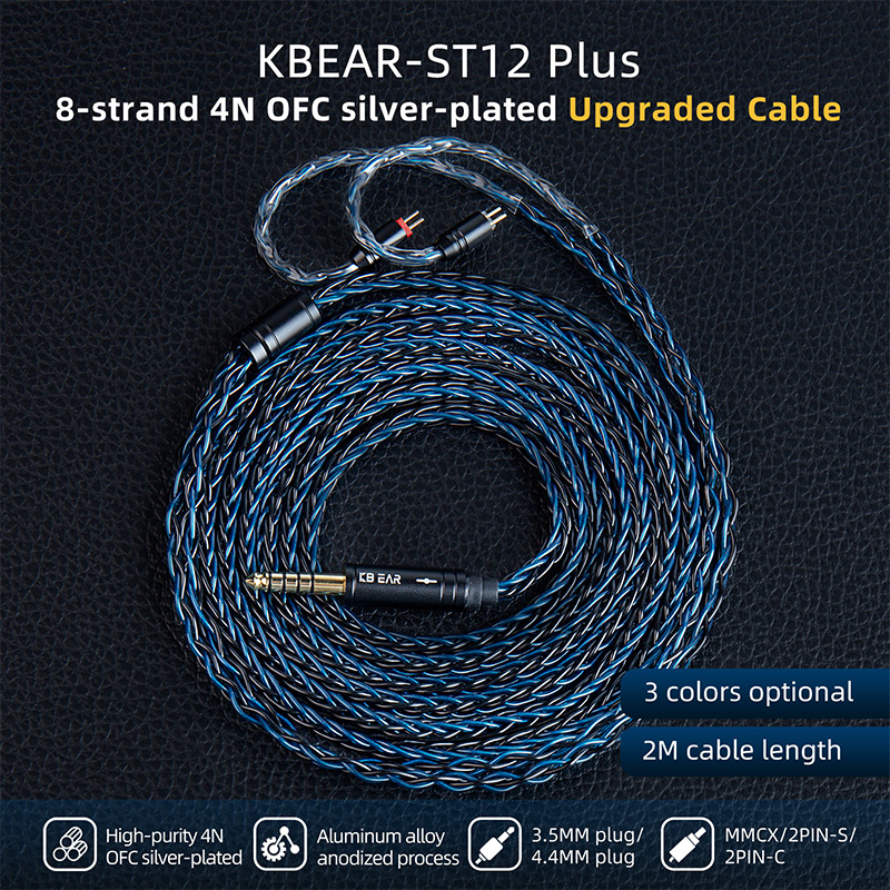 KBEAR ST12 플러스 IEM 케이블, 8 코어 실 - In Ear Monitor Iem 리뷰 및 가격