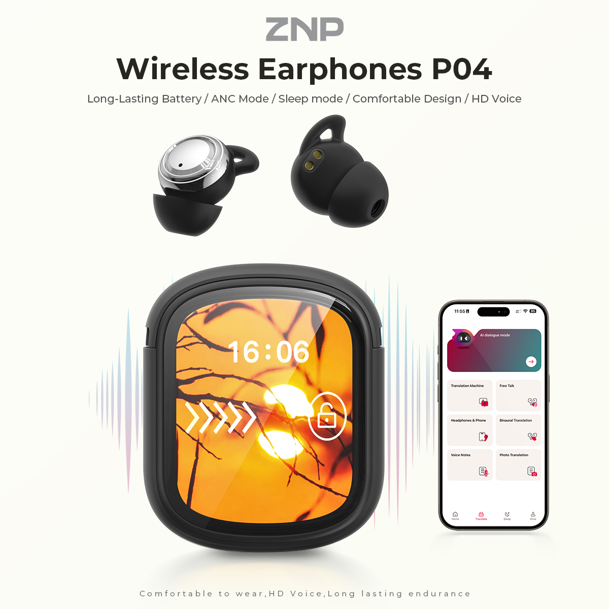 ZNP P04 수면 보조 이어버드 액티브 노이즈 캔슬링 - Usb C Earphone 리뷰 및 가격